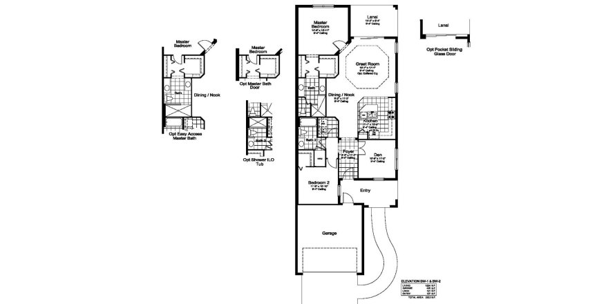 Планировка виллы или дома «142SQM TIDEWATER» 2 спальни в ЖК WYSTERIA