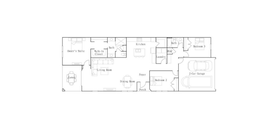 Планировка таунхауса «Townhouse» 3 спальни в ЖК Arden - The Twin Homes Collection