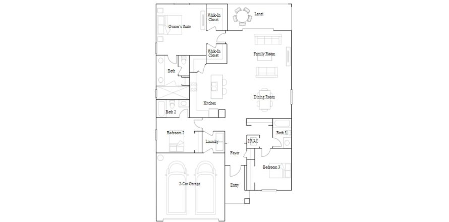 Townhouse floor plan «172SQM ALEXANDER», 3 bedrooms in TRAIL'S EDGE AT BABCOCK RANCH