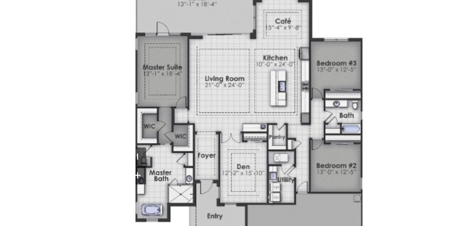 House floor plan «House», 2 bedrooms in Gran Place