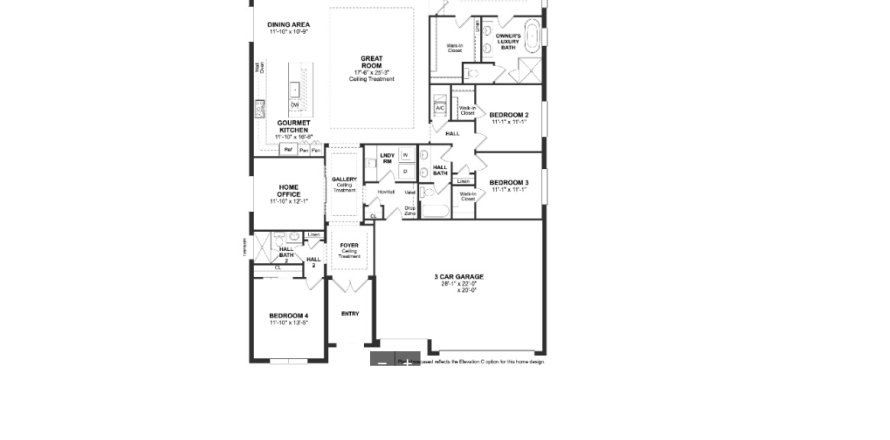 House floor plan «House», 4 bedrooms in La Terre at Avenir
