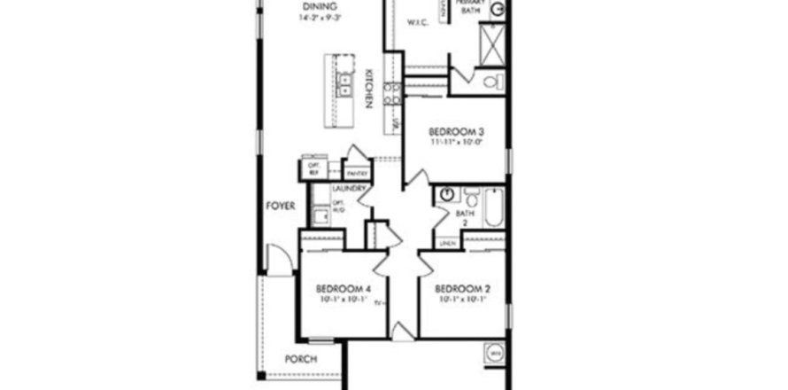 House floor plan «House», 4 bedrooms in Monroe Meadows