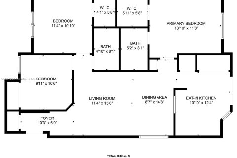 Copropriété à vendre à Miami, Floride: 3 chambres, 106.84 m2 № 1316612 - photo 19