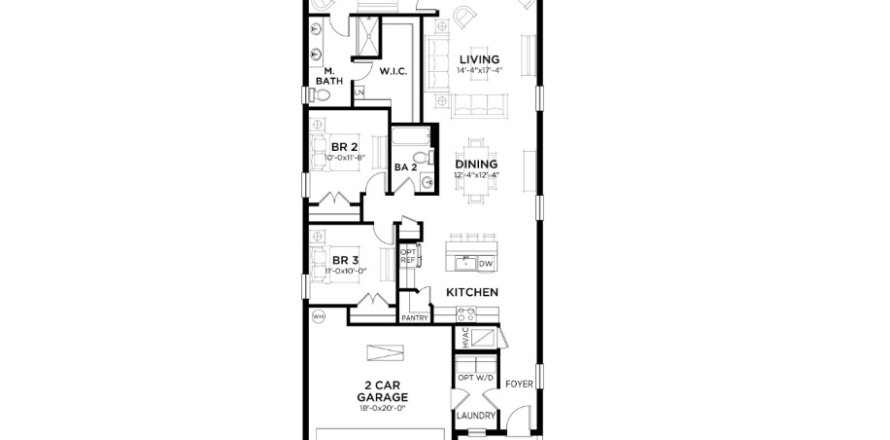 House floor plan «House », 3 bedrooms in Pasadena Point