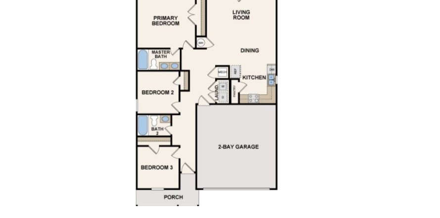 House floor plan «House», 3 bedrooms in Spring Hill Classic