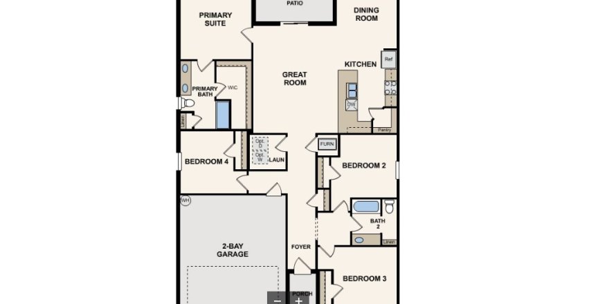 House floor plan «House», 4 bedrooms in Spring Hill Classic