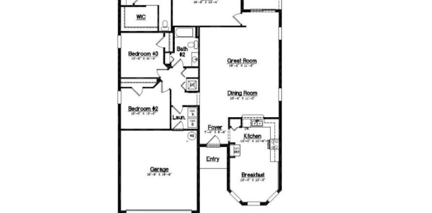 House floor plan «House», 3 bedrooms in Courtland Park