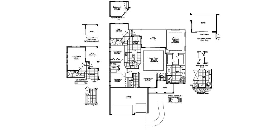 Планировка виллы или дома «238SQM SANIBEL» 3 спальни в ЖК CANOE CREEK