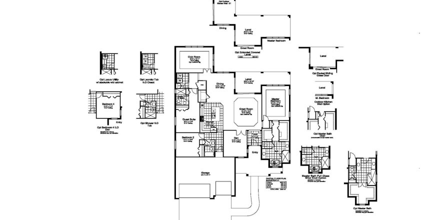 Планировка виллы или дома «251SQM CAPTIVA» 3 спальни в ЖК CANOE CREEK