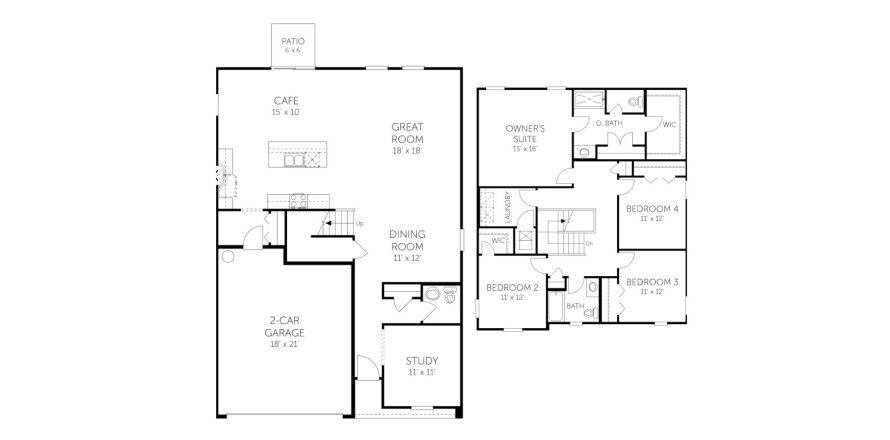 House floor plan «House», 3 bedrooms in Creekside Manor