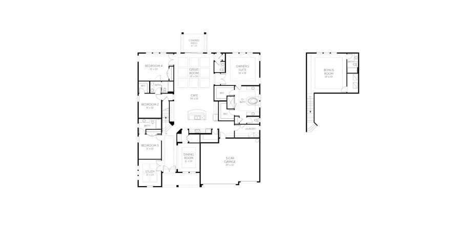 House floor plan «House», 5 bedrooms in Holly Landing at SilverLeaf