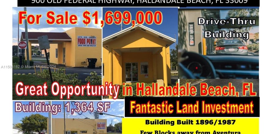 Propiedad comercial en Hallandale Beach, Florida № 927501