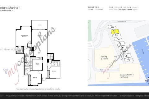 Condo in Aventura, Florida, 3 bedrooms  № 1098088 - photo 22