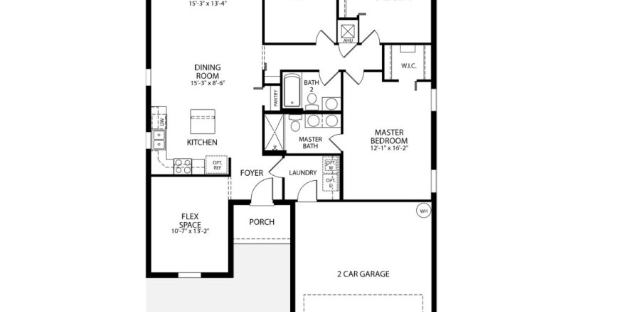 House floor plan «House», 3 bedrooms in Flagler Estates