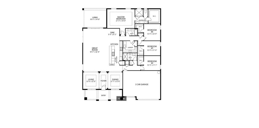 House floor plan «House», 4 bedrooms in Elegant Manor Estates