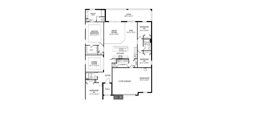 House in Elegant Manor Estates in Edgewater, Florida 4 bedrooms, 212 sq.m. № 618758