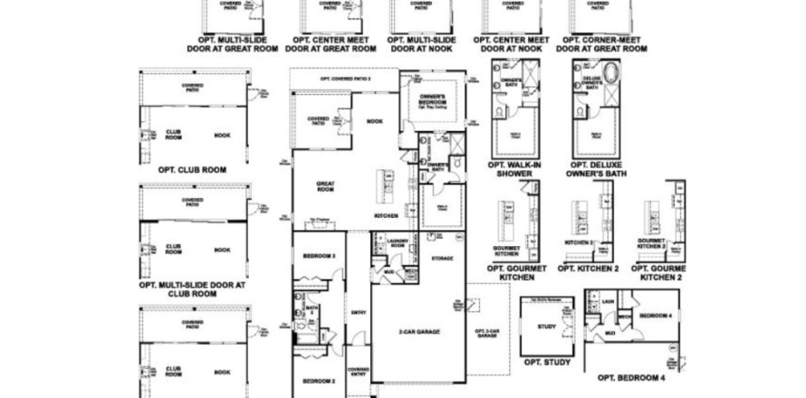 Планировка виллы или дома «House» 3 спальни в ЖК Beachwalk by Richmond American Homes