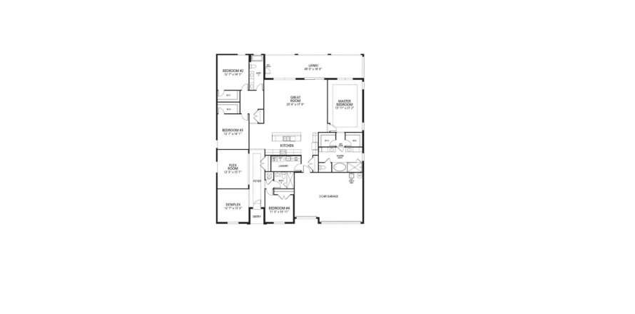 House floor plan «House», 4 bedrooms in Ormond And Daytona Beach