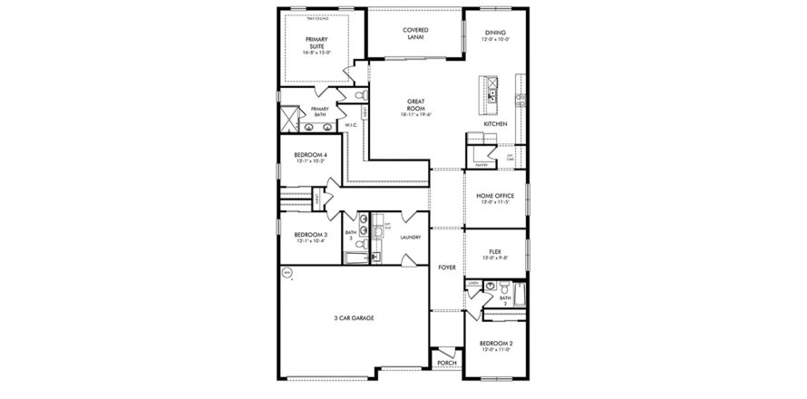 Townhouse floor plan «259SQM SPARROW», 4 bedrooms in CRESCENT LAKES
