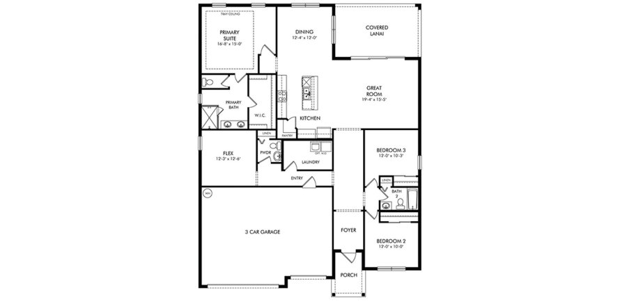 Townhouse floor plan «203SQM CARDINAL», 3 bedrooms in CRESCENT LAKES