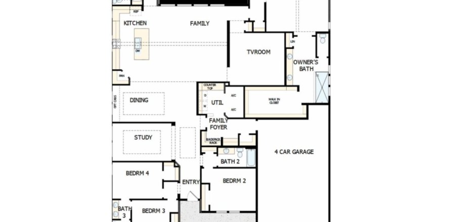 House floor plan «House», 4 bedrooms in Coral Ridge at Seabrook 70’