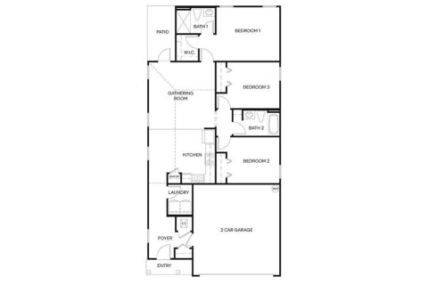 Купить виллу или дом в Палм-Кост, Флорида 3 комнаты, 113.53м2, № 1290216 - фото 2