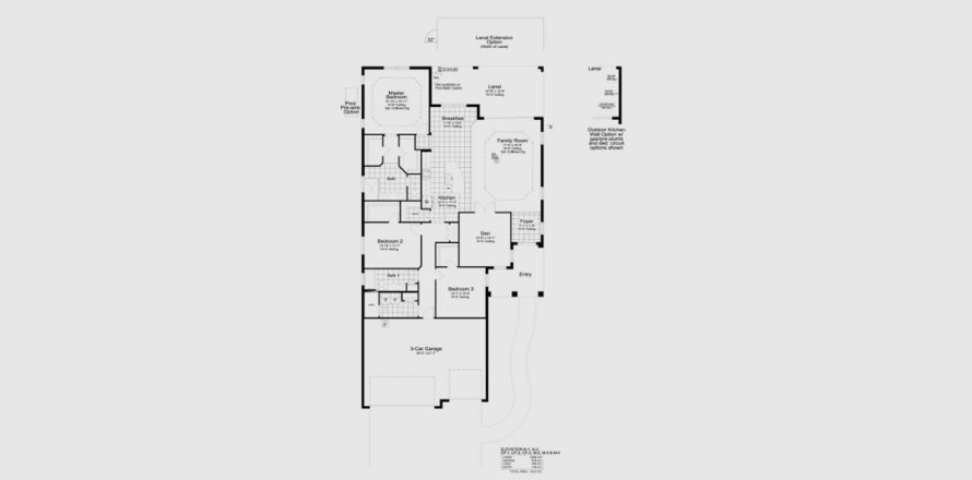 Планировка виллы или дома «213SQM BRIGHT MEADOW» 3 спальни в ЖК CANOE CREEK