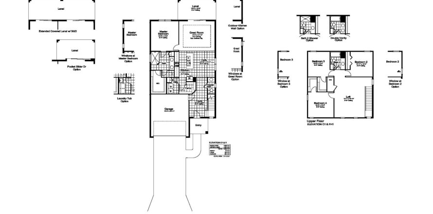 Планировка виллы или дома «226SQM HERITAGE» 4 спальни в ЖК CANOE CREEK