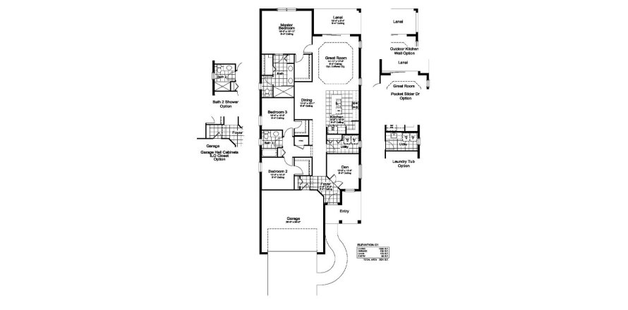 Планировка виллы или дома «173SQM DREAM» 3 спальни в ЖК CANOE CREEK