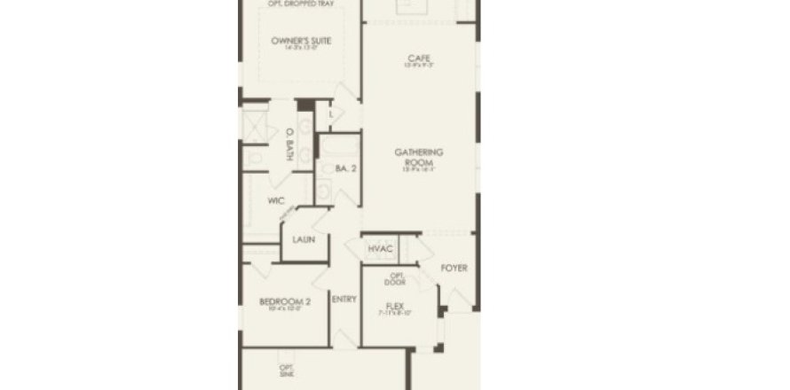 House floor plan «House», 2 bedrooms in Del Webb BayView