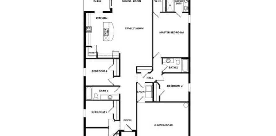 Development floor plan «House», 5 bedrooms in Royal Highlands by LGI Homes