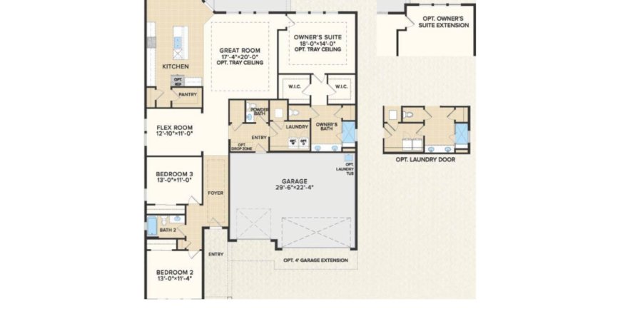 House floor plan «House», 3 bedrooms in Reverie at Trailmark