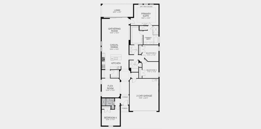 Townhouse floor plan «223SQM ANTIGUA», 4 bedrooms in CASSIA AT SKYE RANCH
