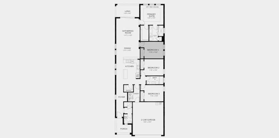 Townhouse floor plan «166SQM SAINT VINCENT», 4 bedrooms in CASSIA AT SKYE RANCH