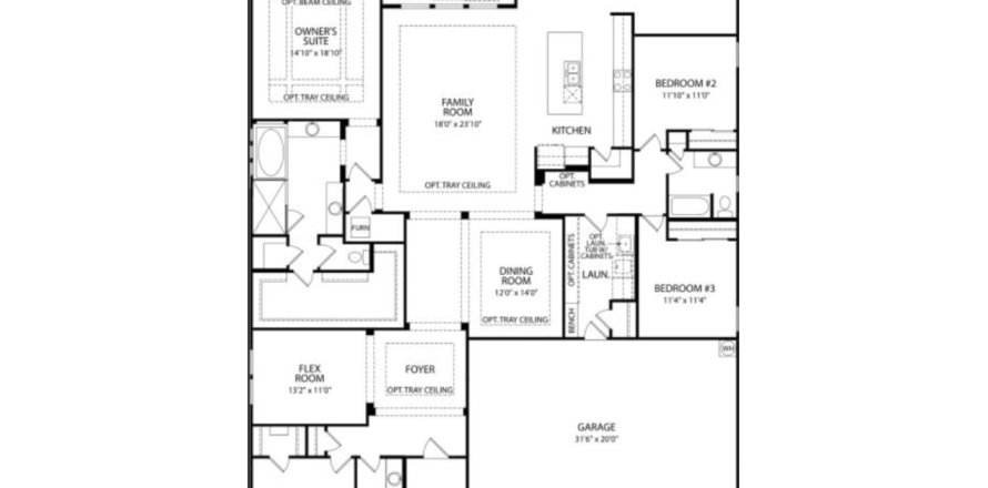 House floor plan «House», 4 bedrooms in Foxmeadow by Drees Homes