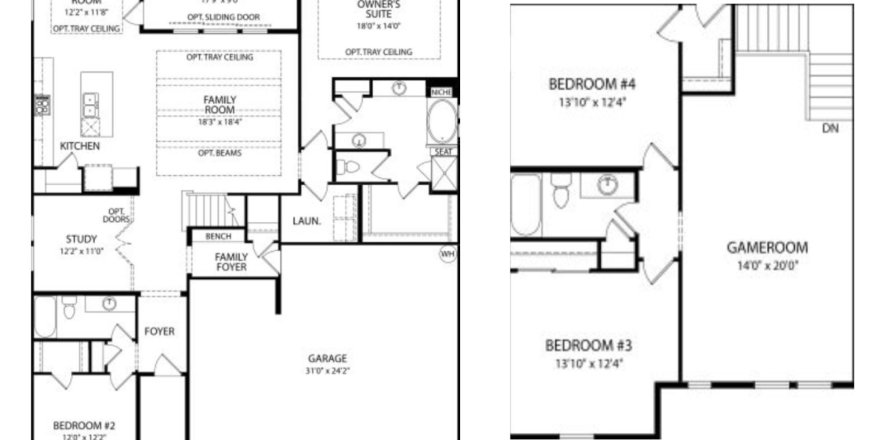 Property floor plan «House», 4 bedrooms in Foxmeadow by Drees Homes