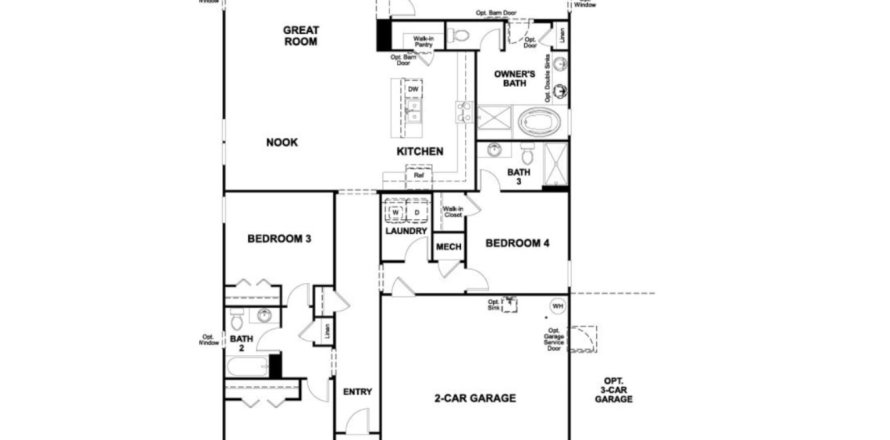 House floor plan «House», 4 bedrooms in Seasons at Greene Meadows