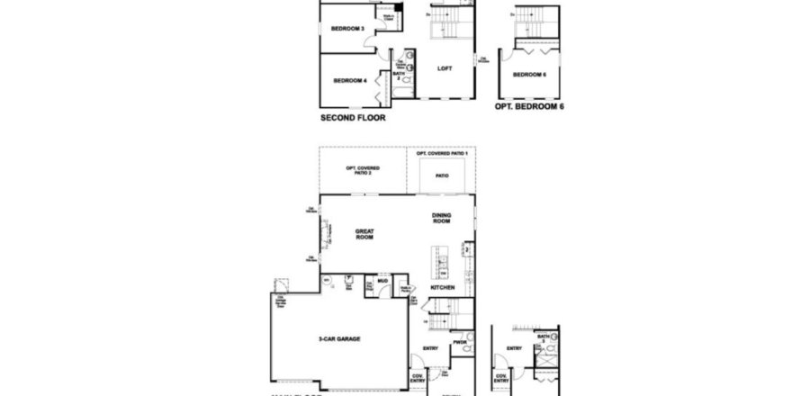 Планировка объекта «House» 4 спальни в ЖК Seasons at Greene Meadows