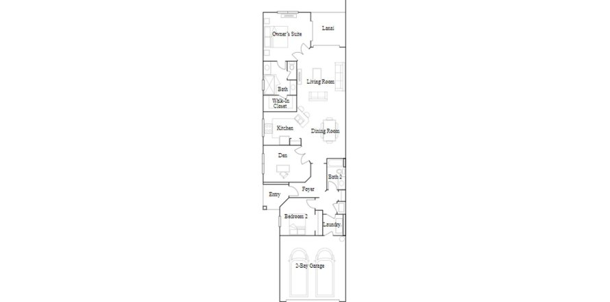 Townhouse floor plan «145SQM ORCHID», 2 bedrooms in BISCAYNE LANDING
