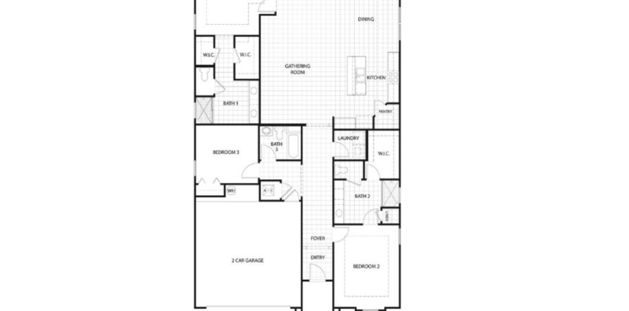 House floor plan «House», 3 bedrooms in Parkland Preserve