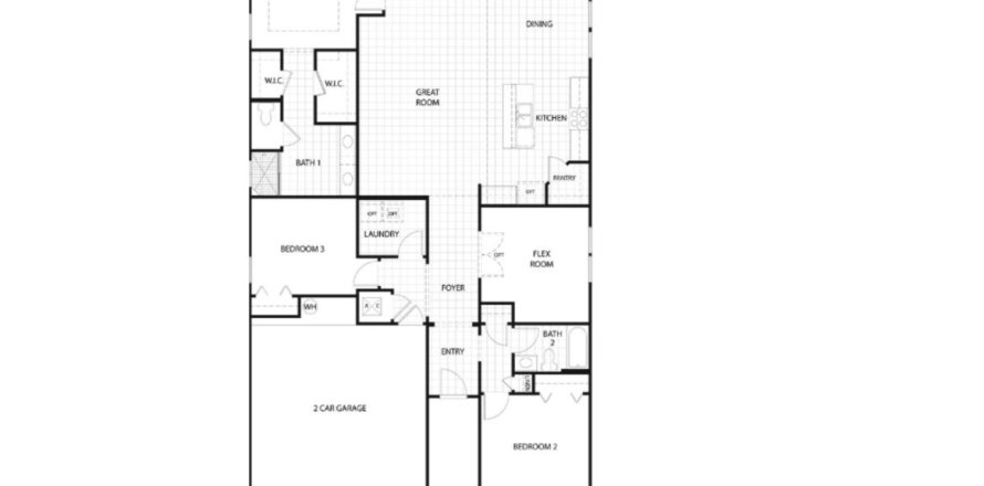 House floor plan «House», 3 bedrooms in Parkland Preserve