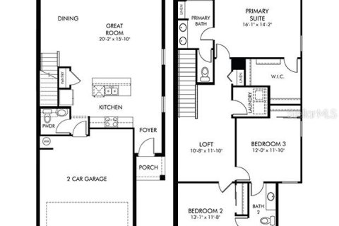 Touwnhouse à vendre à Wesley Chapel, Floride: 3 chambres, 167.97 m2 № 1250158 - photo 2