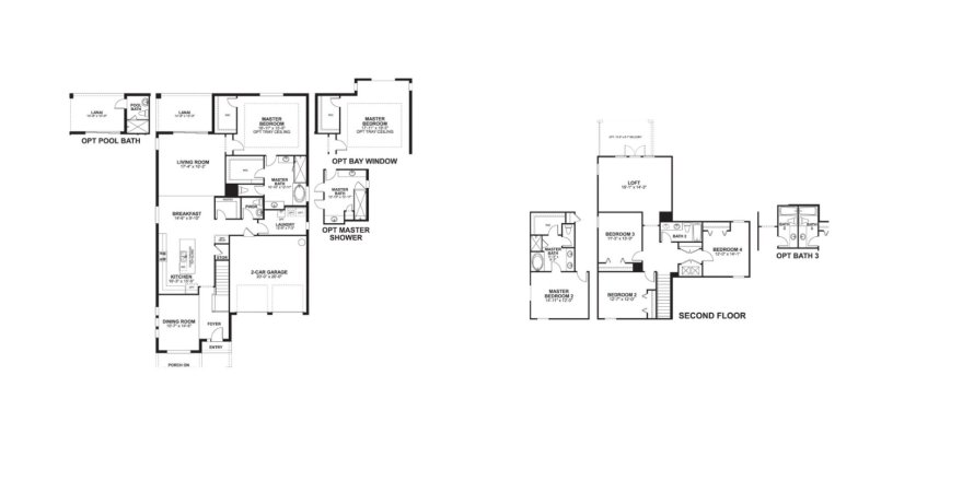 Планировка виллы или дома «House» 3 спальни в ЖК Rivington by Reader Communities