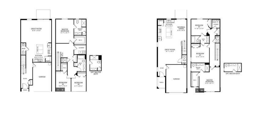 Townhouse floor plan «Townhouse», 3 bedrooms in Trout River Station
