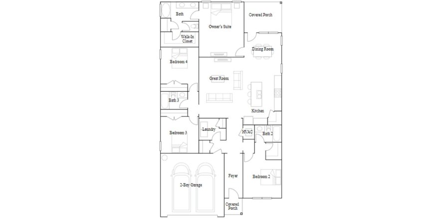 Townhouse floor plan «197SQM», 4 bedrooms in WHITETAIL RUN