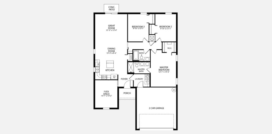 Townhouse floor plan «144SQM», 3 bedrooms in PORT CHARLOTTE