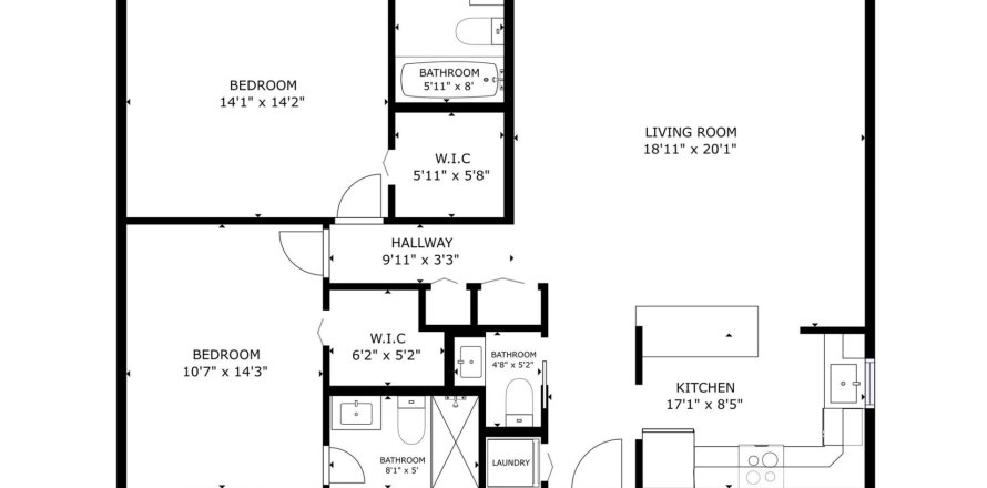 Condo in Palm Beach, Florida, 2 bedrooms  № 1168642