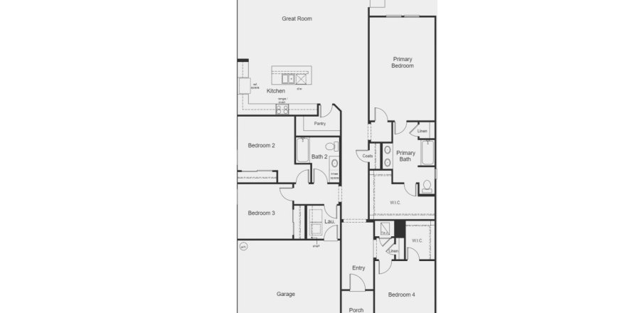 House floor plan «House», 3 bedrooms in Azalea Hills