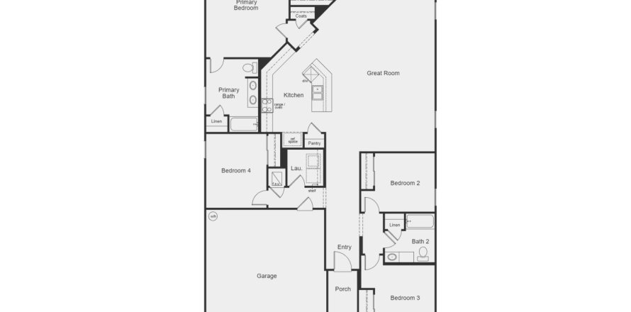 House floor plan «House», 4 bedrooms in Azalea Hills