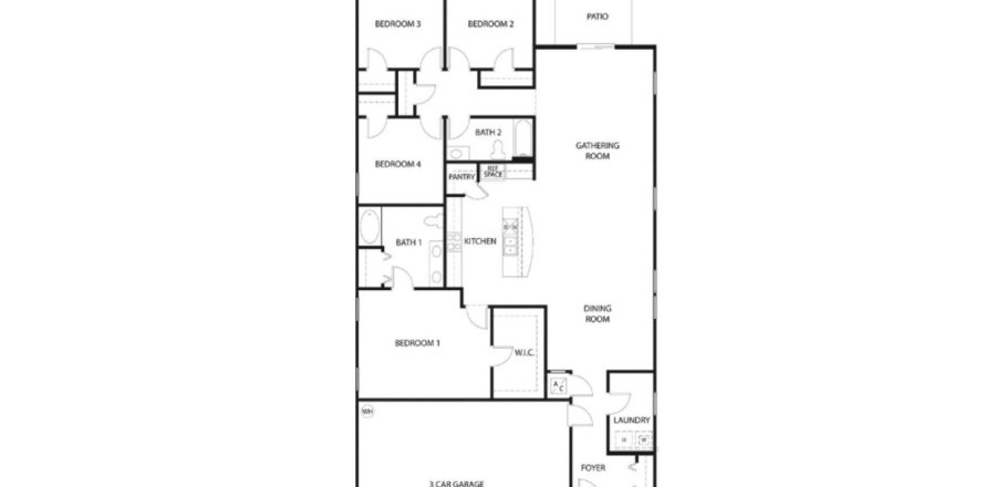 House floor plan «House», 4 bedrooms in River Glen Express by D.R. Horton